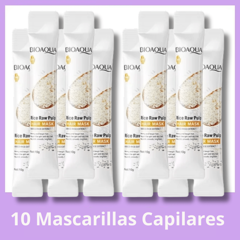 10 Mascarillas Capilares Rice Puree - Newyla