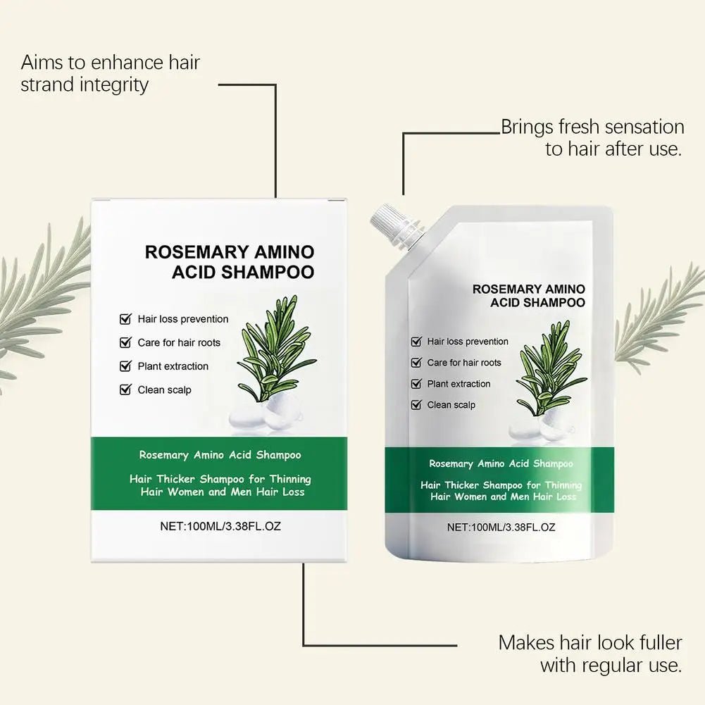 New Rosemary Fluffy Shampoo Gently Cleanses Hair, Naturally Fluffy, Moisturizing, Branching, Radiant And Smooth Shampoo - Newyla