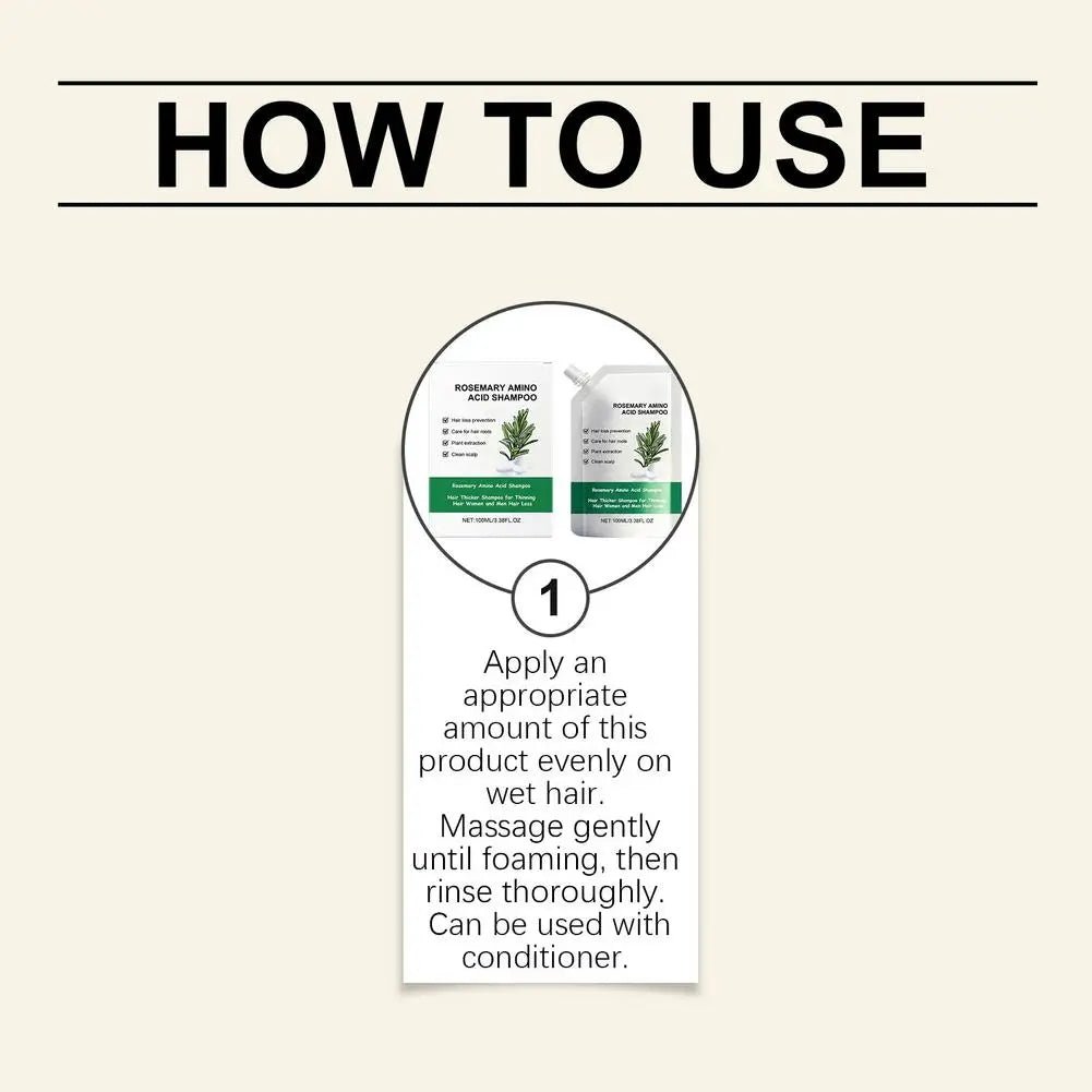 New Rosemary Fluffy Shampoo Gently Cleanses Hair, Naturally Fluffy, Moisturizing, Branching, Radiant And Smooth Shampoo - Newyla